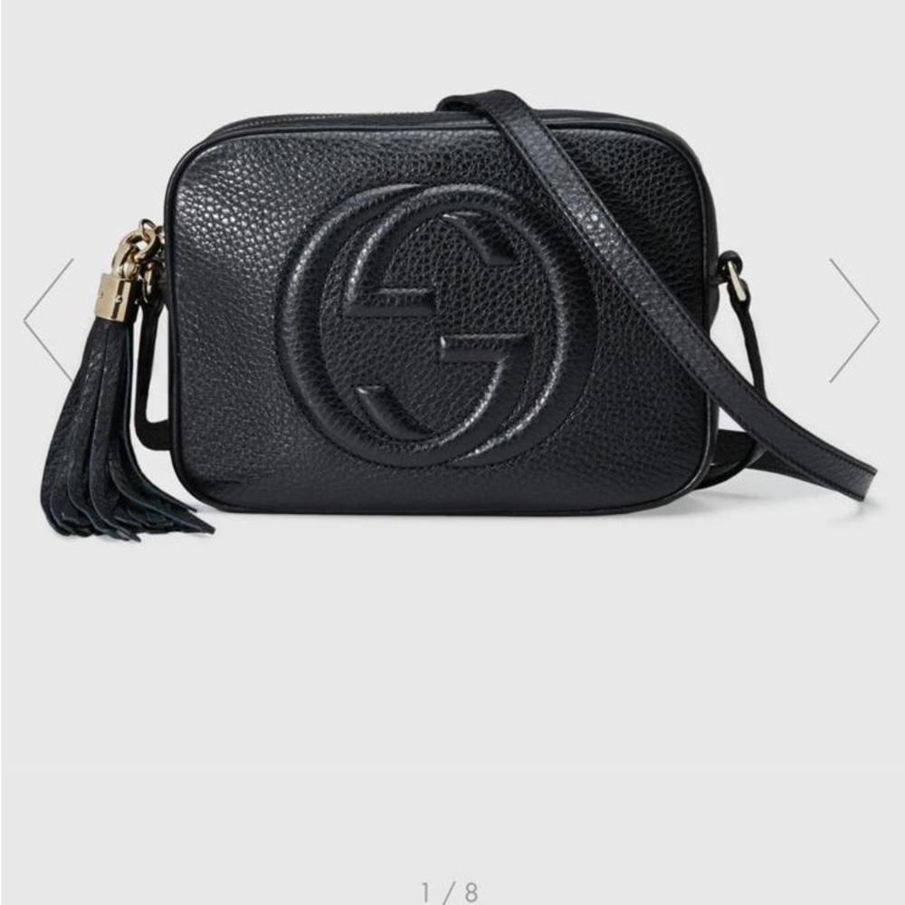 Gucci Black Pebbled Leather Crossbody Bag